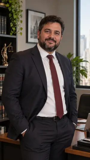 Advogados para Direito Empresarial — profissional em escritório corporativo com livros jurídicos no Jusdiretório