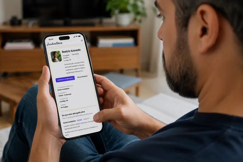 Profissional organizando informações do próprio perfil para ser encontrado